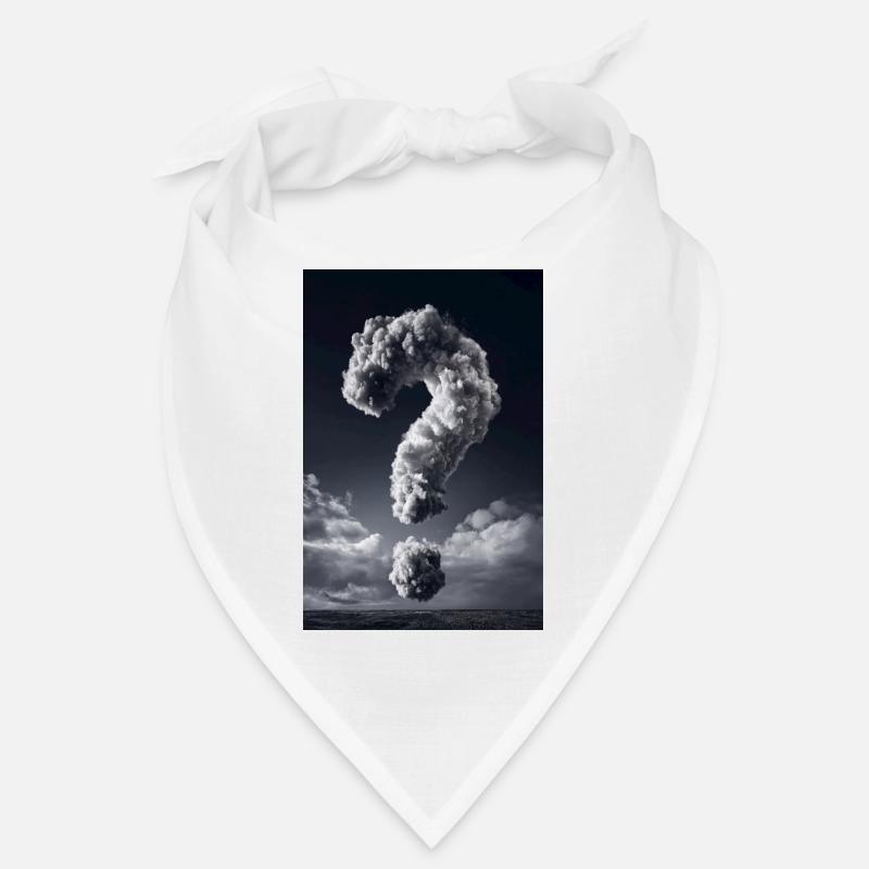 Cloud Question Mark Monochrome Bandana