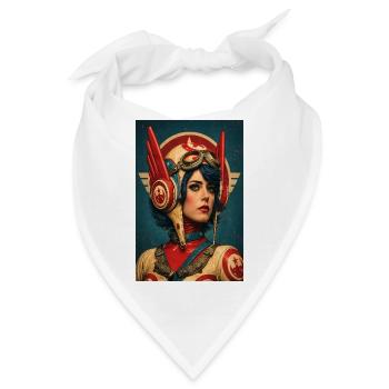 Retro Futuristischer Flieger-Avatar - Bandana - Weiß - Vorne