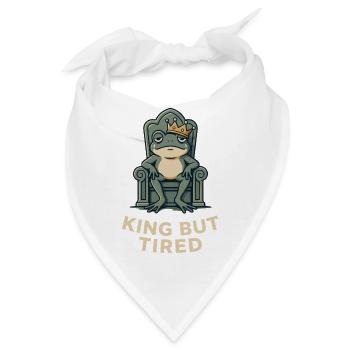 King Frog: Königliche Müdigkeit - Bandana - Weiß - Vorne