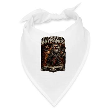 Zu Alt für Boybands – Heavy Metal Forever - Bandana - Weiß - Vorne