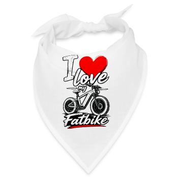 Ich liebe mein Fatbike - Bandana - Weiß - Vorne