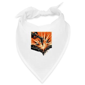 Schweißer Funken Metall Industrie Arbeit Stolz - Bandana - Weiß - Vorne
