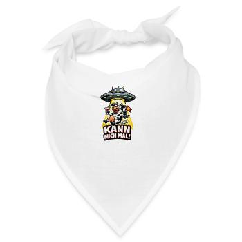 Kuh auf UFO-Abenteuer - Bandana - Weiß - Vorne