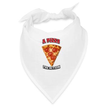Pizza die Aktion - Bandana - Weiß - Vorne