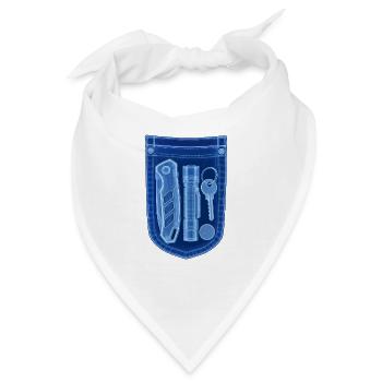 Röntgenwerkzeug Schild Motiv - Bandana - Weiß - Vorne