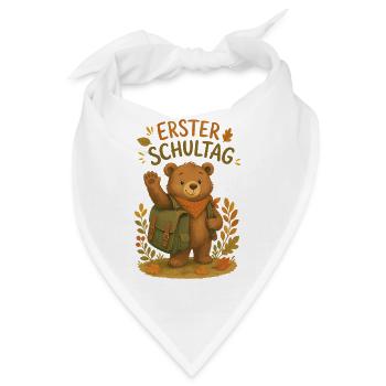 Erster Schultag Bär - Bandana - Weiß - Vorne
