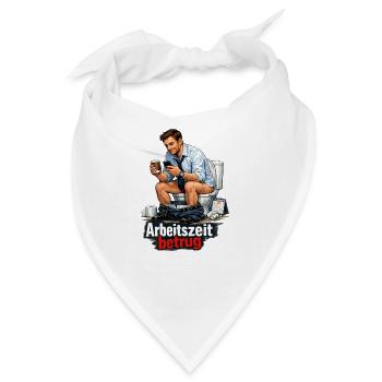 Arbeitszeit Betrug Satire - Bandana - Weiß - Vorne