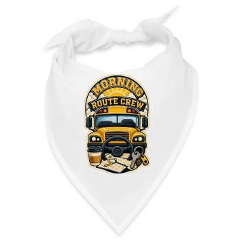 MORNING ROUTE CREW - Bandana - Weiß - Vorne