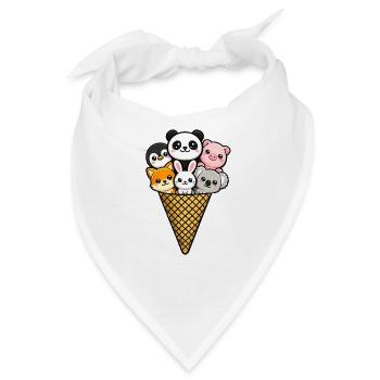 Eiscreme (nicht vegan) - Bandana - Weiß - Vorne