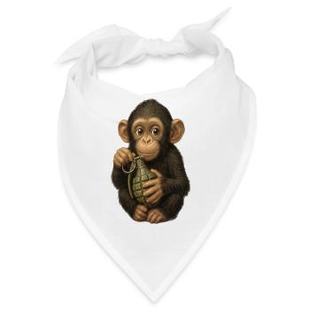 Prankster Ape Grenade (russisches Armeelogo 2026) - Bandana - Weiß - Vorne
