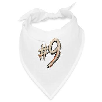 Kreide #9 Hashtag Stil - Bandana - Weiß - Vorne