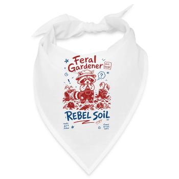 Feral Gardener Rebel Soil Organic Gardening - Bandana - Weiß - Vorne