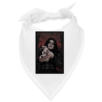 Gothic Pose: Verführerische Dunkelheit - Bandana - Weiß - Vorne