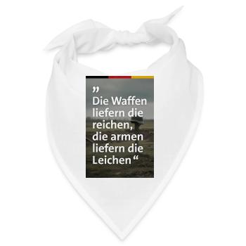 Anti Wehrpflicht Design - Bandana - Weiß - Vorne