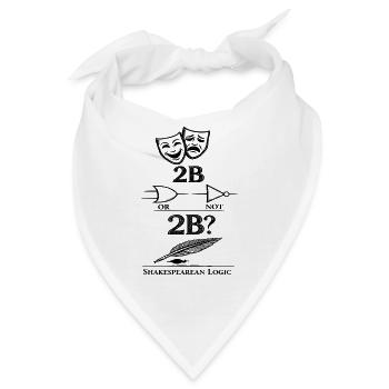 2B ODER NICHT 2B Logikgatter-Mashup - Bandana - Weiß - Vorne