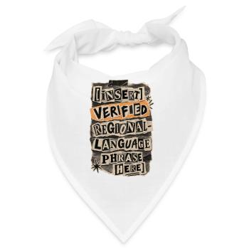 Typografische Collage Regionale Phrasen - Bandana - Weiß - Vorne