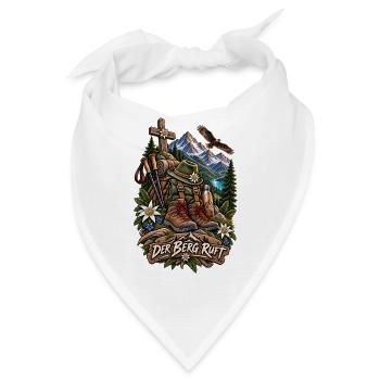 Der Berg ruft: Alpenexpedition - Bandana - Weiß - Vorne