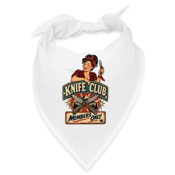 Klinge Club – Mitglieder Nur Retro Signet - Bandana - Weiß - Vorne