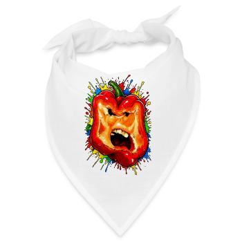 Paprika Cartoon - Bandana - Weiß - Vorne