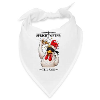 Sprichwort Sich einen hinter die Binde giessen - Bandana - Weiß - Vorne