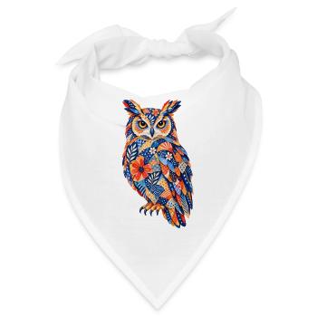 PatchworkEule Farbenpracht - Bandana - Weiß - Vorne