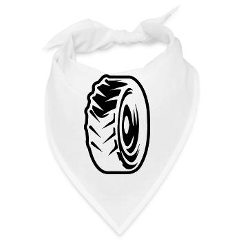Reifen - Bandana - Weiß - Vorne