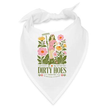 Dirty Hoes Organic Gardening Plantlaber - Bandana - Weiß - Vorne