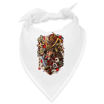 Bushido Drache Krieger - Bandana - Weiß - Vorne