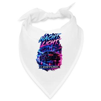 Nacht. Licht. Leistung. - Bandana - Weiß - Vorne