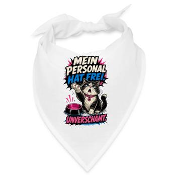 Mein Personal hat Fell - Bandana - Weiß - Vorne