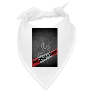 Ein Umriss einer Person auf einer Straße.  - Bandana - Weiß - Vorne