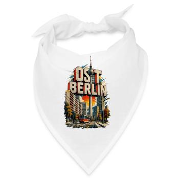 Ost-Berlin – Fernsehturm und Plattenbau - Bandana - Weiß - Vorne
