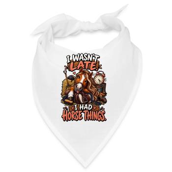 Horse Mom Horse Things - Bandana - Weiß - Vorne