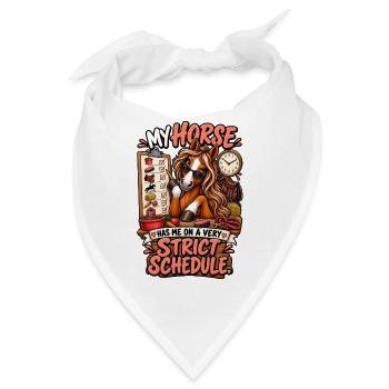 Horse Owner Strict Schedule - Bandana - Weiß - Vorne