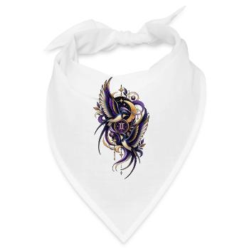 Sternzeichen Zwillinge – Celestial Schwalben - Bandana - Weiß - Vorne
