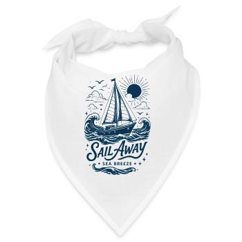 Segelboot und Brise Marine - Bandana - Weiß - Vorne