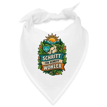 Schritt für Schritt wohler - Bandana - Weiß - Vorne