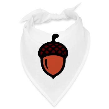 Eichel Comic Symbol - Bandana - Weiß - Vorne