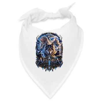 Der letzte Atem von Aeloria Fantasy Wolf - Bandana - Weiß - Vorne
