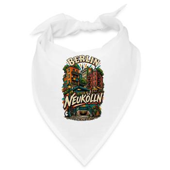 Berlin Neukölln – Buntes Kiez Design - Bandana - Weiß - Vorne