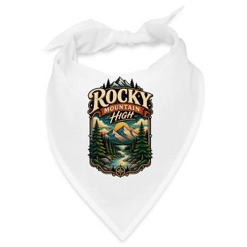 Rocky Mountain Sunset Vintage T-Shirt - Bandana - Weiß - Vorne