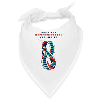 Bund der hoffnungslosen Optimisten - Bandana - Weiß - Vorne