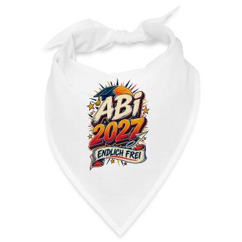 Abi 2027 Endlich frei Retro Vintage - Bandana - Weiß - Vorne
