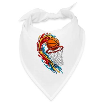 Basketball-Wirbel - Bandana - Weiß - Vorne