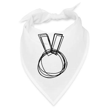 Medaille handgezeichnet - Bandana - Weiß - Vorne