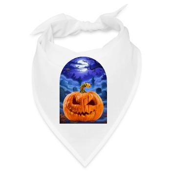 Halloween Pumpkin - Bandana - Weiß - Vorne