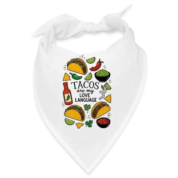 Tacos Are My Love Language - Bandana - Weiß - Vorne