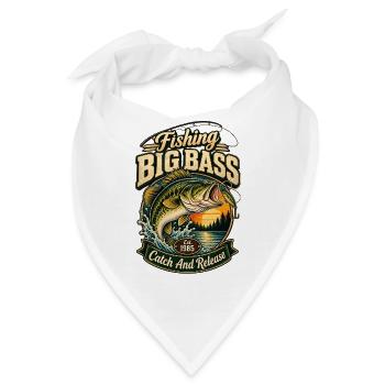 Fang und Freilass des Großbarsch-Angels - Bandana - Weiß - Vorne