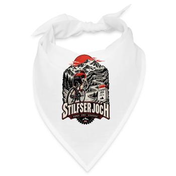 Stilfser Joch Fahrrad - Bandana - Weiß - Vorne