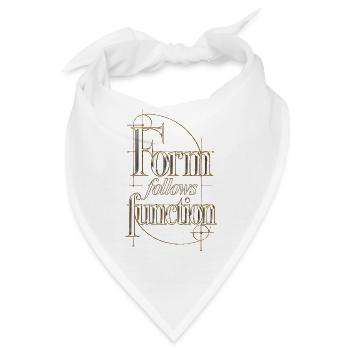 Form folgt Funktion – Ornament Metall - Bandana - Weiß - Vorne